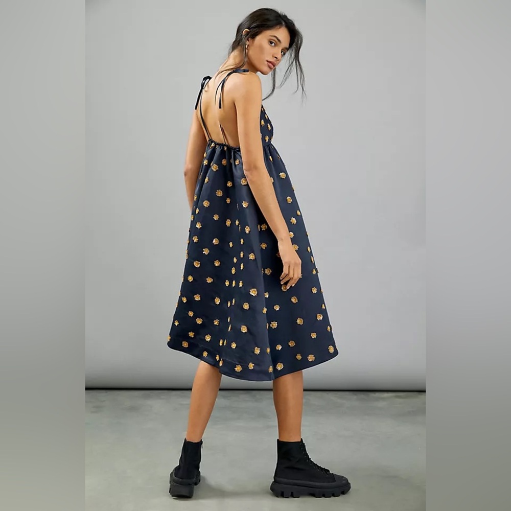 Anthropologie Navy Dress